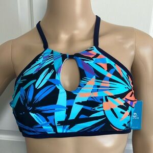 NWT Cupshe | Blue and Orange Bikini Vibrant Swim Top